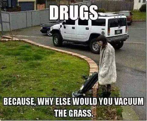 drugs because why else would you vacuum - Drugsz Because, Why Else Would You Vacuum The Grass.
