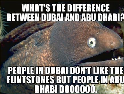 photo caption - What'S The Difference Between Dubai And Abu Dhabie People In Dubai Don'T The Flintstones But People In Abu Dhabi D000000.