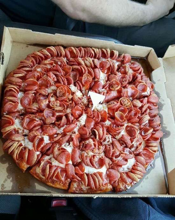 double pepperoni pizza