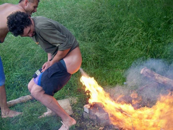 fire in ass