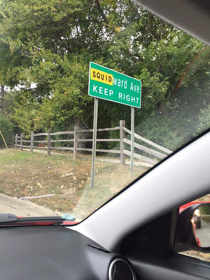 lane - Squid ward Ave Keep Right