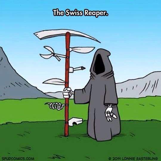 swiss reaper - The Swiss Reaper. 11 Tacos Splidcomics.Com 2014 Lonnie Easterlins