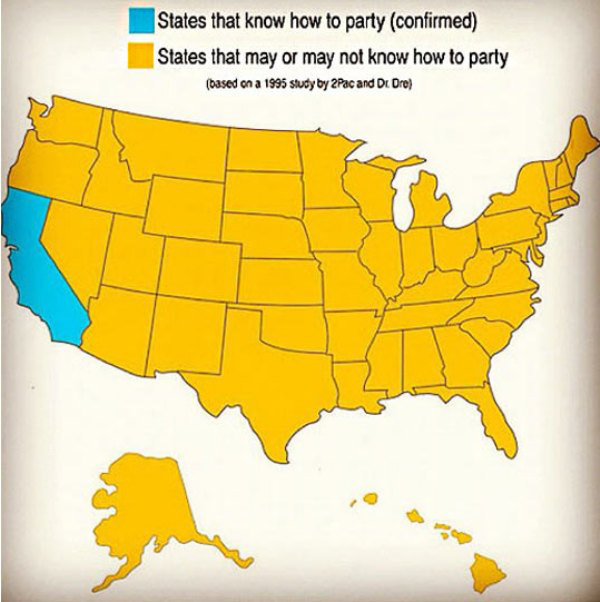 cost of living in america - States that know how to party confirmed States that may or may not know how to party based on a 1995 study by 2Pac and Dr Ore