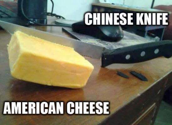 god damn commies - Chinese Knife American Cheese
