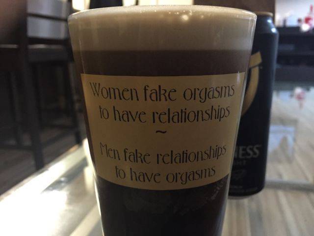 difference better a woman and a beer - Women fake orgasins to have relationships Less Men fake relationships to have orgasms