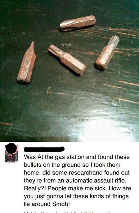 automatic rifle bullets - Was At the gas station and found these bullets on the ground so I took them home. did some researchand found out they're from an automatic assault rifle. Really?! People make me sick. How are you just gonna let these kinds of thi