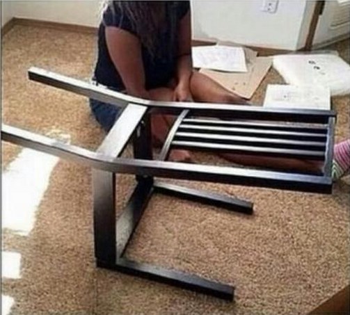 chair building meme