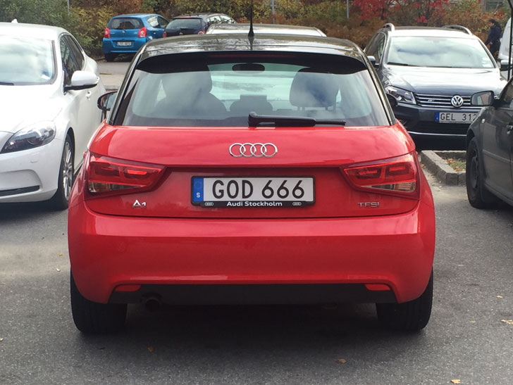 family car - Gel 317, . God 666 Audi Stockholm am Tes!