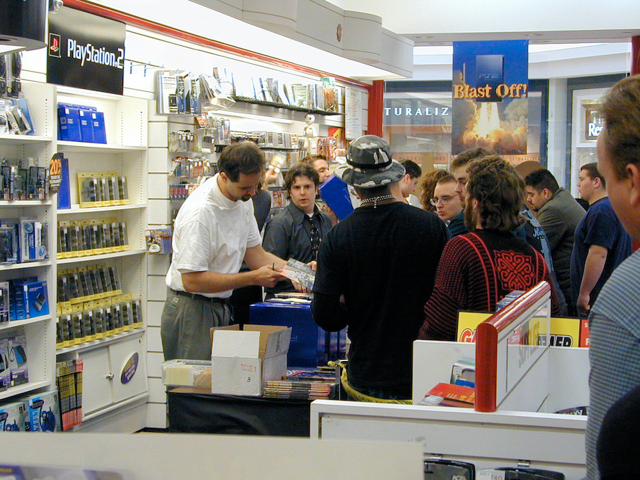 October 26 2000, the Playstation 2 was released to the North American audience and people lined up around the block to get one.

Chris Johnston, who was Electronic Gaming Monthly’s News Editor at the time shared some of his photos and memories from the craziness that surrounded the release.