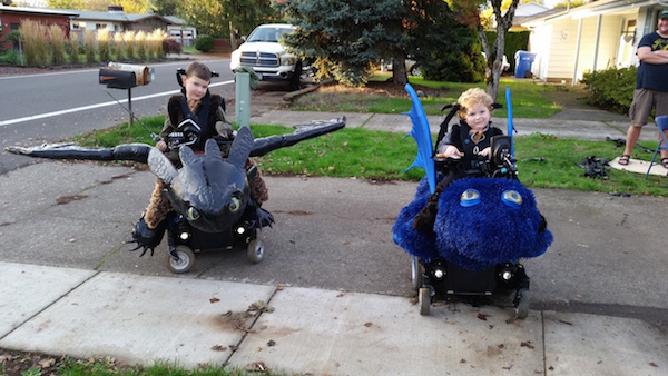 Seven years later, Keaton has two brothers and Weimer has a nonprofit called Magic Wheelchair. Crews work for up to 200 hours on a wheelchair so children can celebrate Halloween in grand style. The full costumes have included Mario Kart, a huge dinosaur, and even a Frozen Castle.