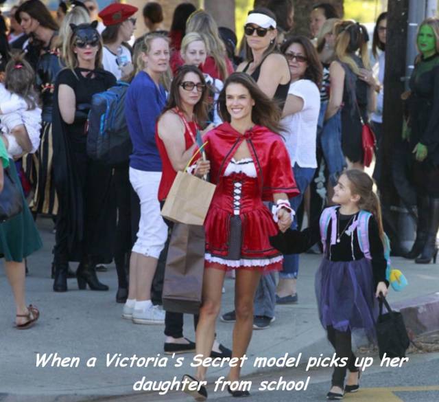 funny quotes on envy - When a Victoria's Secret model picks up her daughter from school