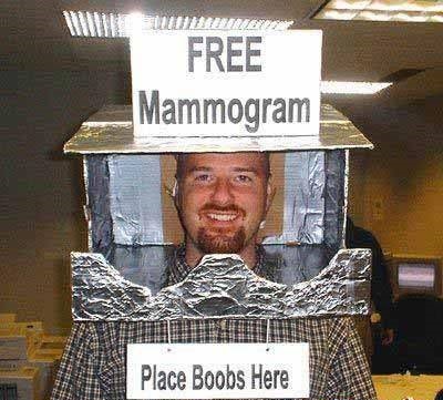 random pic free mammograms halloween costume - We Free Mammogram Place Boobs Here