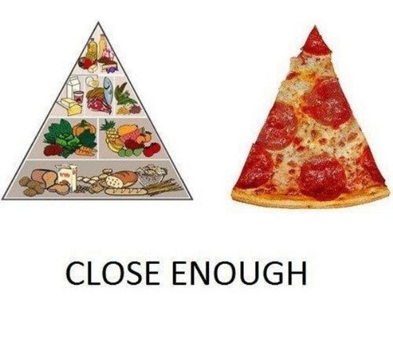 college pizza food pyramid - Close Enough