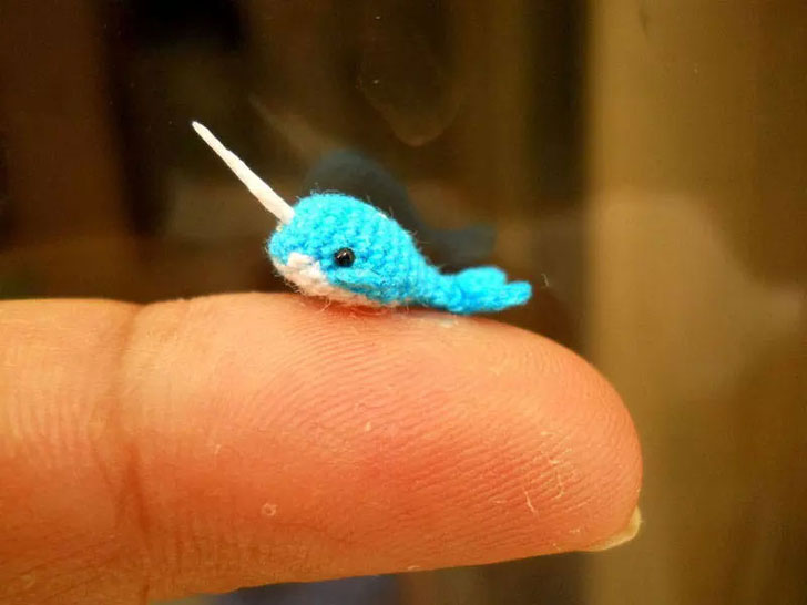 random pic tiny crochet narwhal