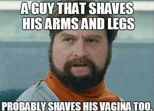 u is gay - A Guy That Shaves His Arms And Legs Probably Shaves His Vagina Too.