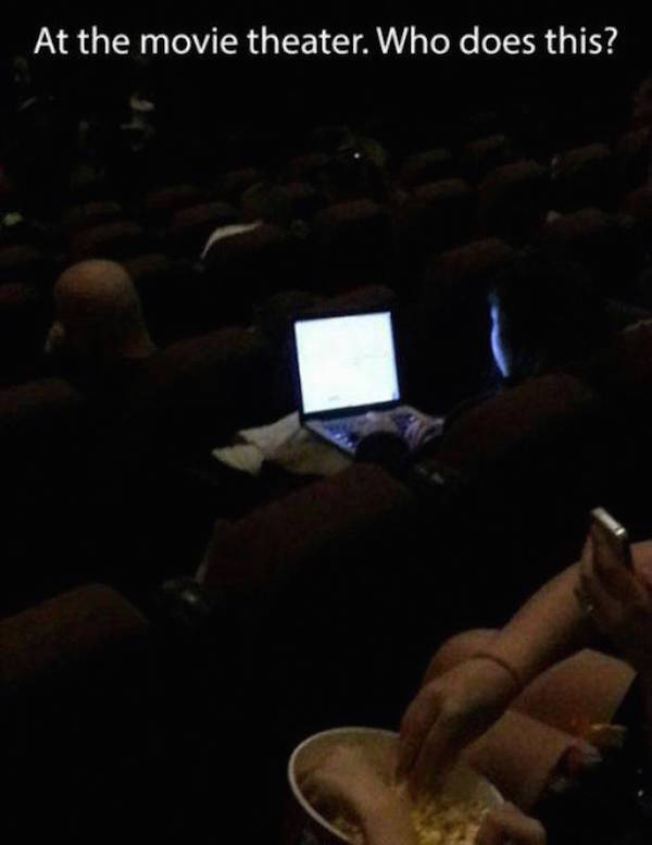 Film - At the movie theater. Who does this?