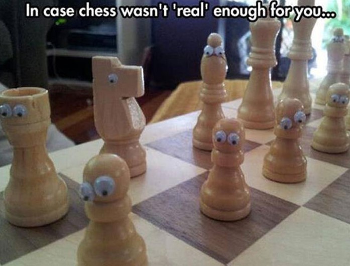 chess googly eyes - In case chess wasn't 'real' enough for you.co