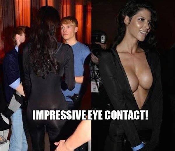 Impressive Eye Contact!