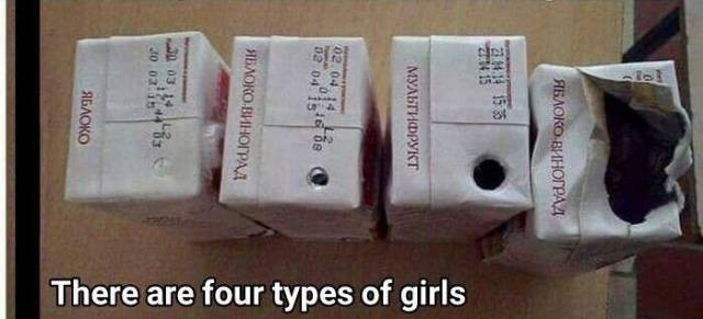 there are 4 types of girls