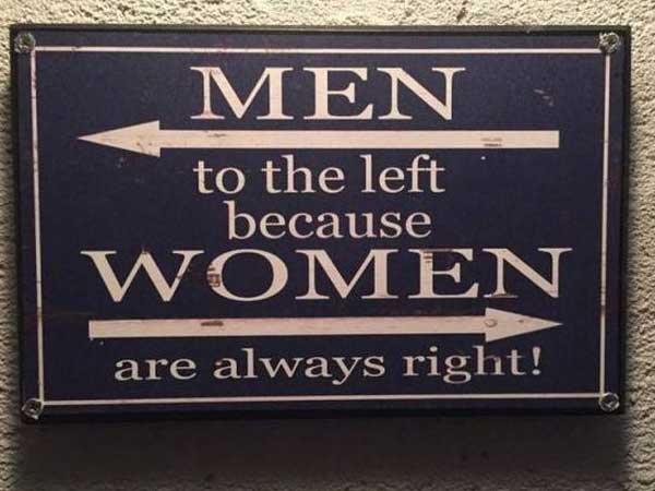 atelier 231 - Men to the left because Women are always right!