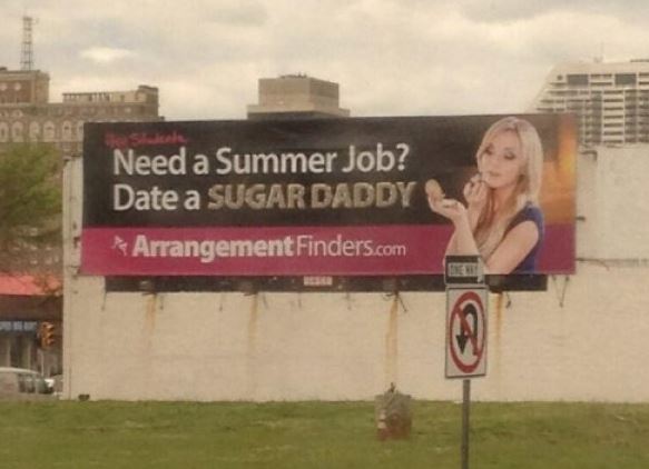 billboard - Dos Need a Summer Job? Date a Sugar Daddy Arrangement Finders.com