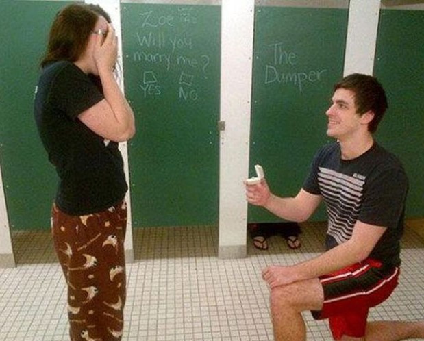 awkward proposal - e Will you marry me The Dompet Yes No