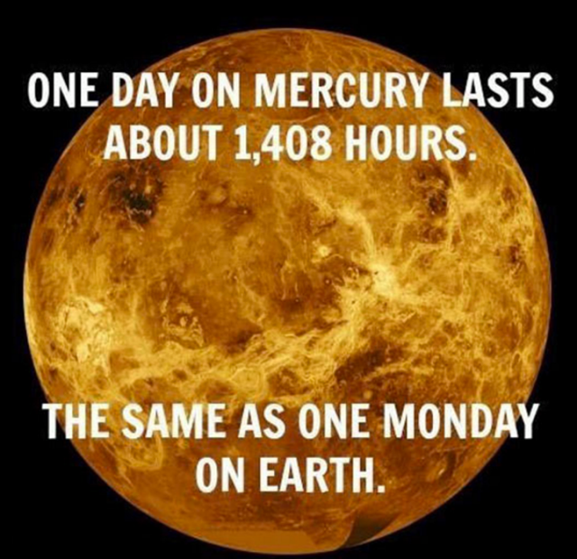 one day on mercury lasts - One Day On Mercury Lasts About 1,408 Hours. The Same As One Monday On Earth.