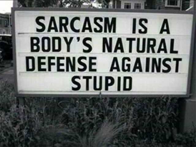 sarcasm is a body's natural defense against stupid traduzione - Sarcasm Is A Body'S Natural Defense Against Stupid