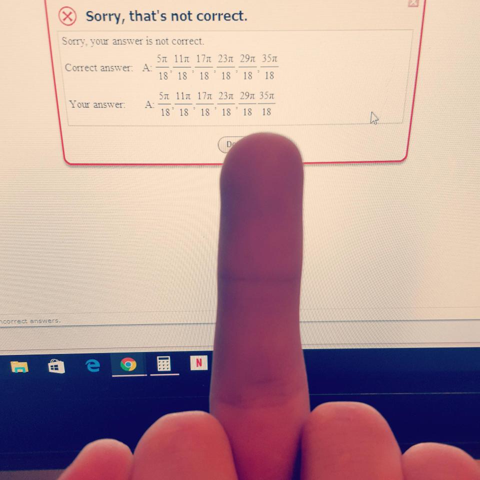 thumb - Sorry, that's not correct. Sorry, your answer is not correct. 51 111 171 2371 291 351 Correct answer A 18' 18 ' 18 ' 18 ' 18 18 Your answer 51 111 171 231 297 3511 18 18 18 18 18 18 correct answers.