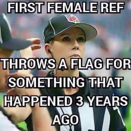 First Female Ref Throws A Flag For Something That Happened 3 Years Ago
