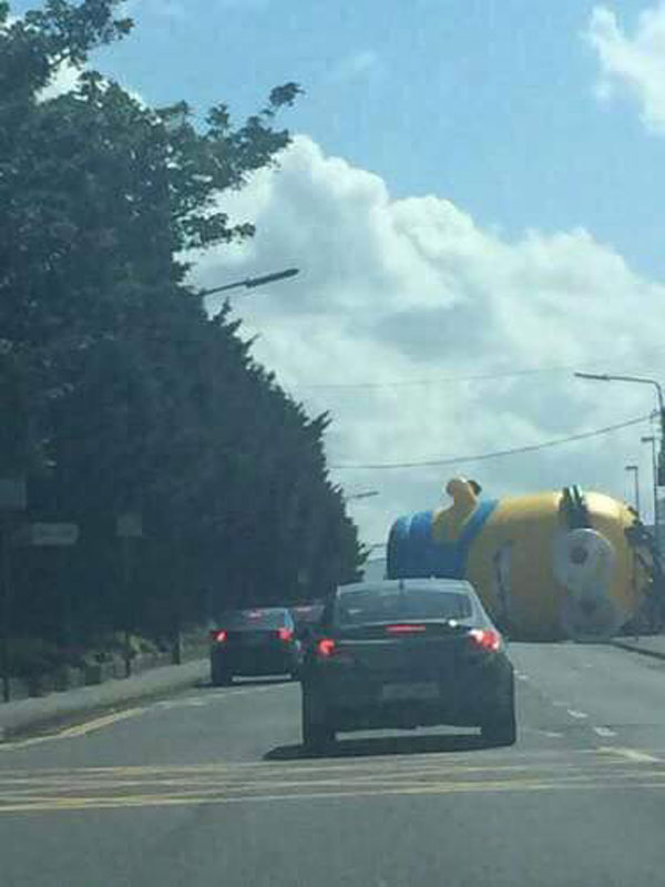 minion on the road