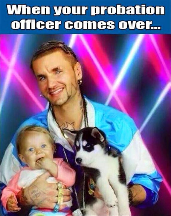 riff raff neon icon cover - When your probation officer comes over...