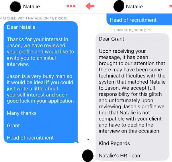 web page - Natalie Natalie Matched With Natalie On 11112015 Head of recruitment Dear Natalie , p.m. Dear Grant Thanks for your interest in Jason, we have reviewed your profile and would to invite you to an initial interview. Jason is a very busy man so it