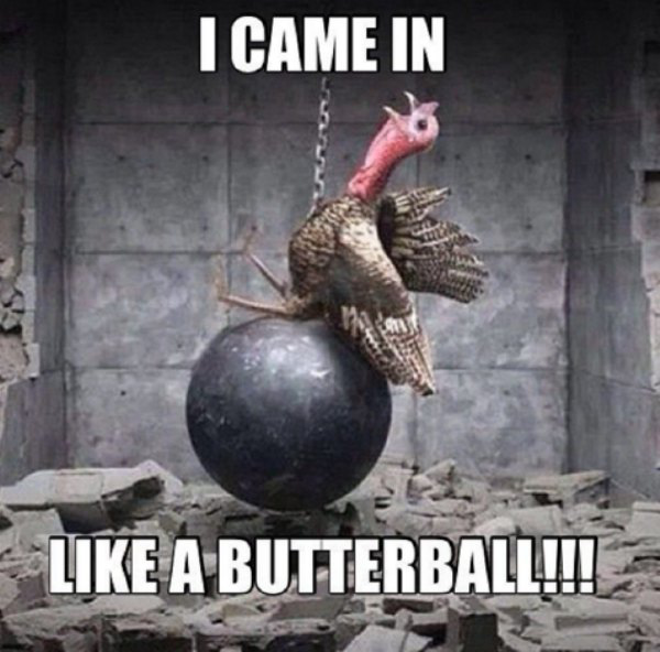 thanksgiving memes - I Came In A Butterball!!!