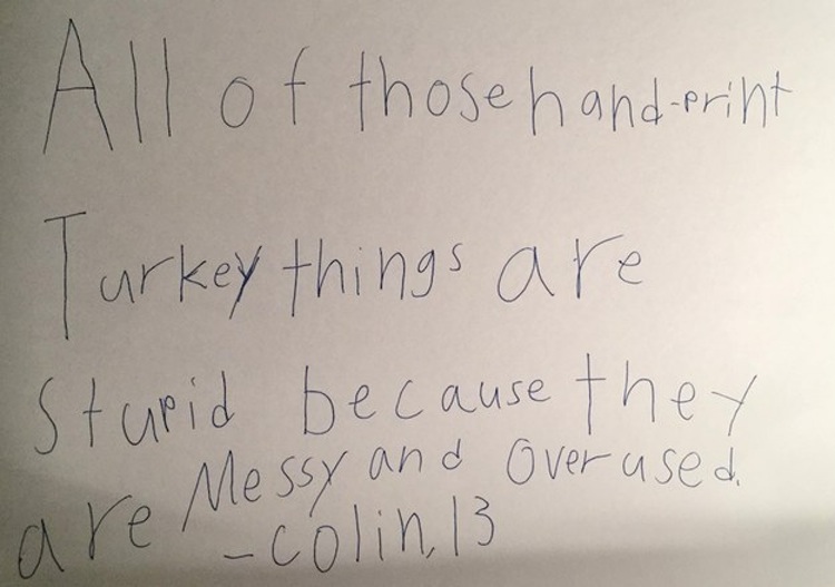 handwriting - All of those handerint arkey things are Stupid because they & Messy and over used are Messy and colin, 13