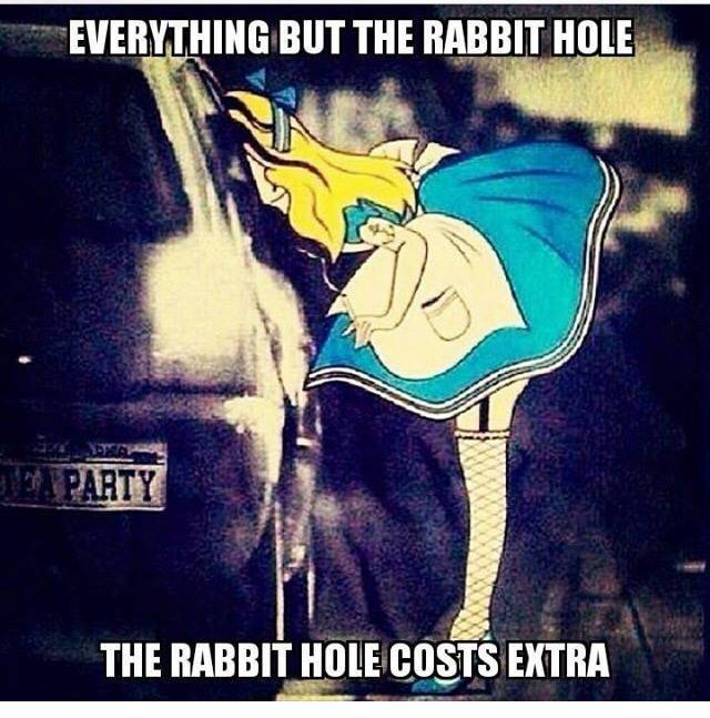 dark disney - Everything But The Rabbit Hole Party The Rabbit Hole Costs Extra