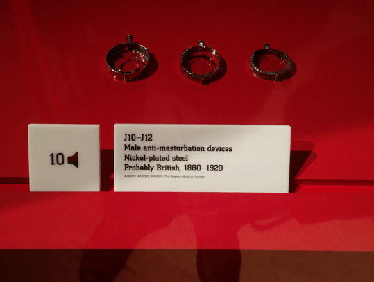 10 J10J12 Male antimasturbation devices Nickelplated steel Probably British, 18801920