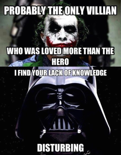 darth vader best quotes - Probably The Only Villian Who Was Loved More Than The Hero I Find Your Lack Of Knowledge Disturbing