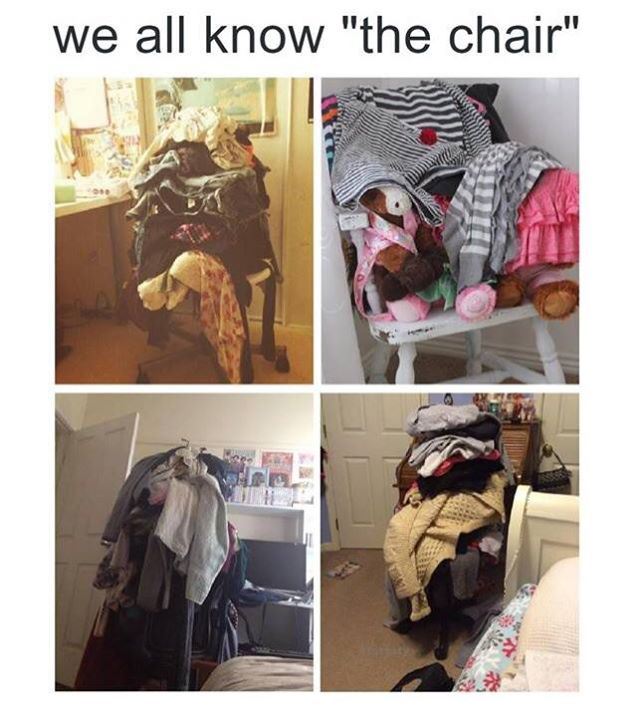 clothes chair meme - we all know "the chair"