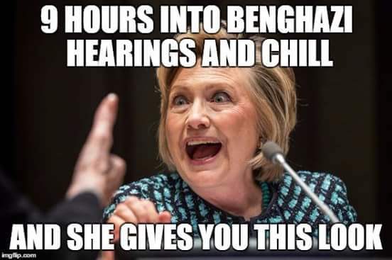 photo caption - 9 Hours Into Benghazi Hearings And Chill And She Gives You This Look ingflip.com