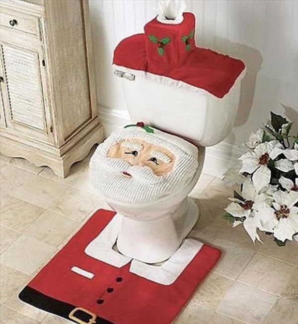 christmas toilet seat cover