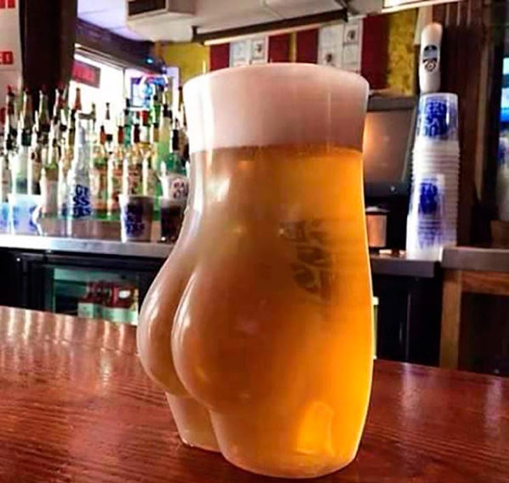 random pic ass beer glass