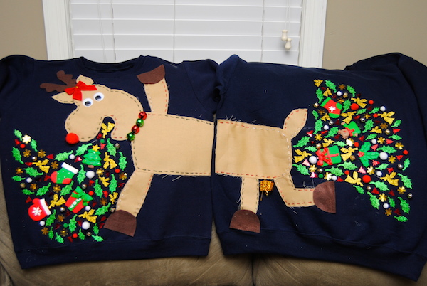 clever ugly christmas sweater