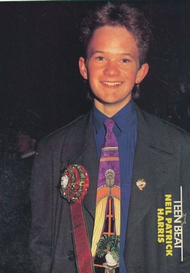 Neil Patrick Harris apparently winning first prize at the mullet competition or something: