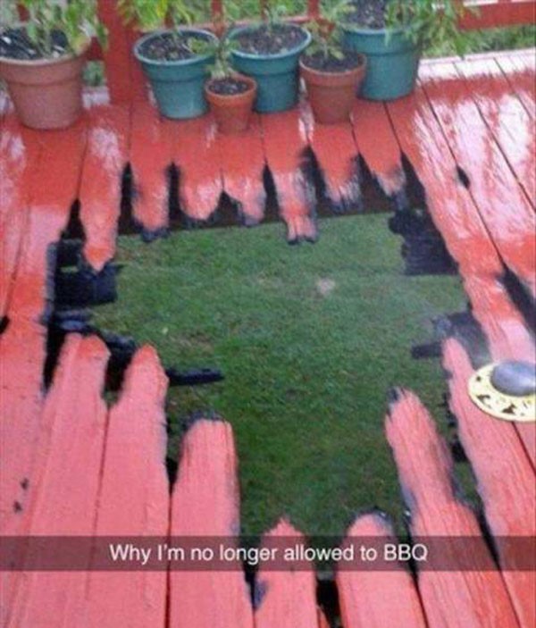 cool grass - Why I'm no longer allowed to Bbq