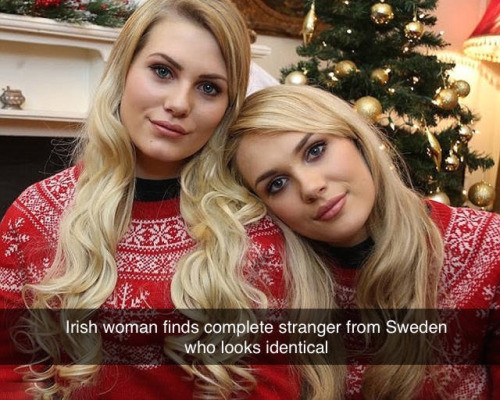 sarah nordstrom and shannon lonergan - Irish woman finds complete stranger from Sweden who looks identical