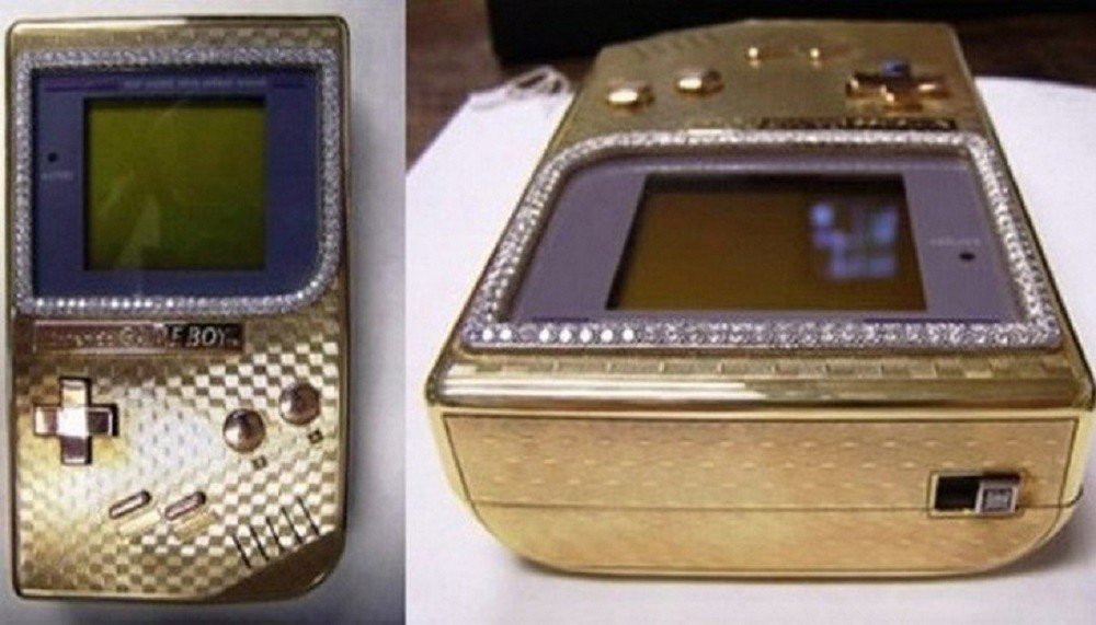 18-Carat Gold Nintendo Game Boy...Nintendo seems to get the gold plated treatment quite a bit. The Nintendo Game Boy is no longer in circulation, which makes this gold plated handheld console with diamond studs all the more sought after. The device carries a $30,000 price tag.