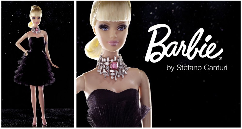 Bejeweled Barbie...Australian jewelry designer Stefano Canturi gave this limited edition Barbie doll its incredible worth thanks to jewelry made from all kinds of precious stones. With that jewelry, the Barbie doll had a value of more than $300,000.