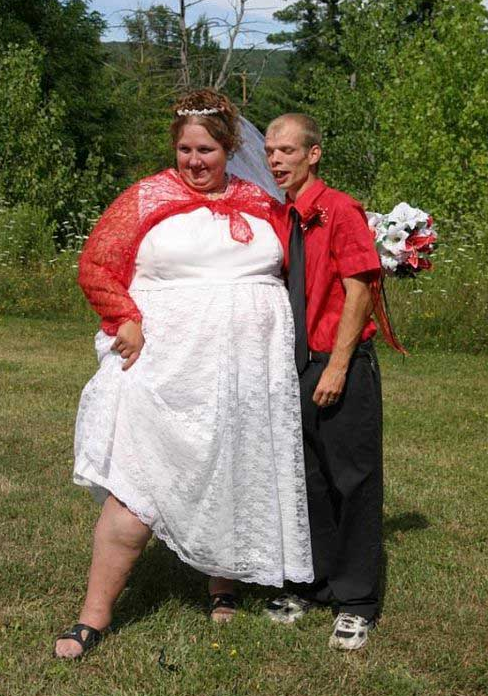 ugly wedding couple
