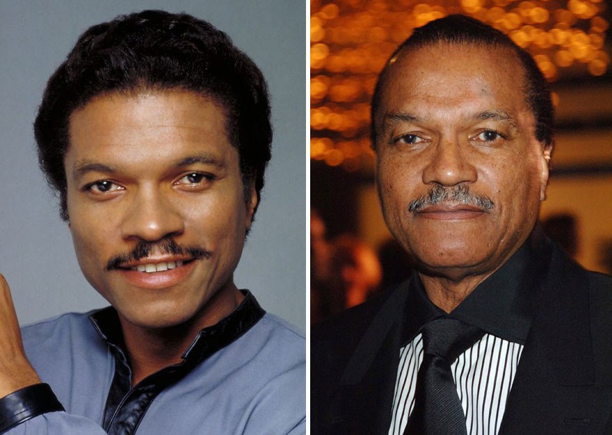 #9. Billy Dee Williams as Lando Calrissian, 1980 and 2014.